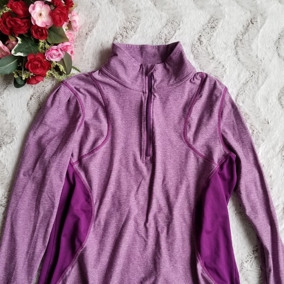 Champion Purple Quarter Zip High Collar Size L - Picture 1 of 8